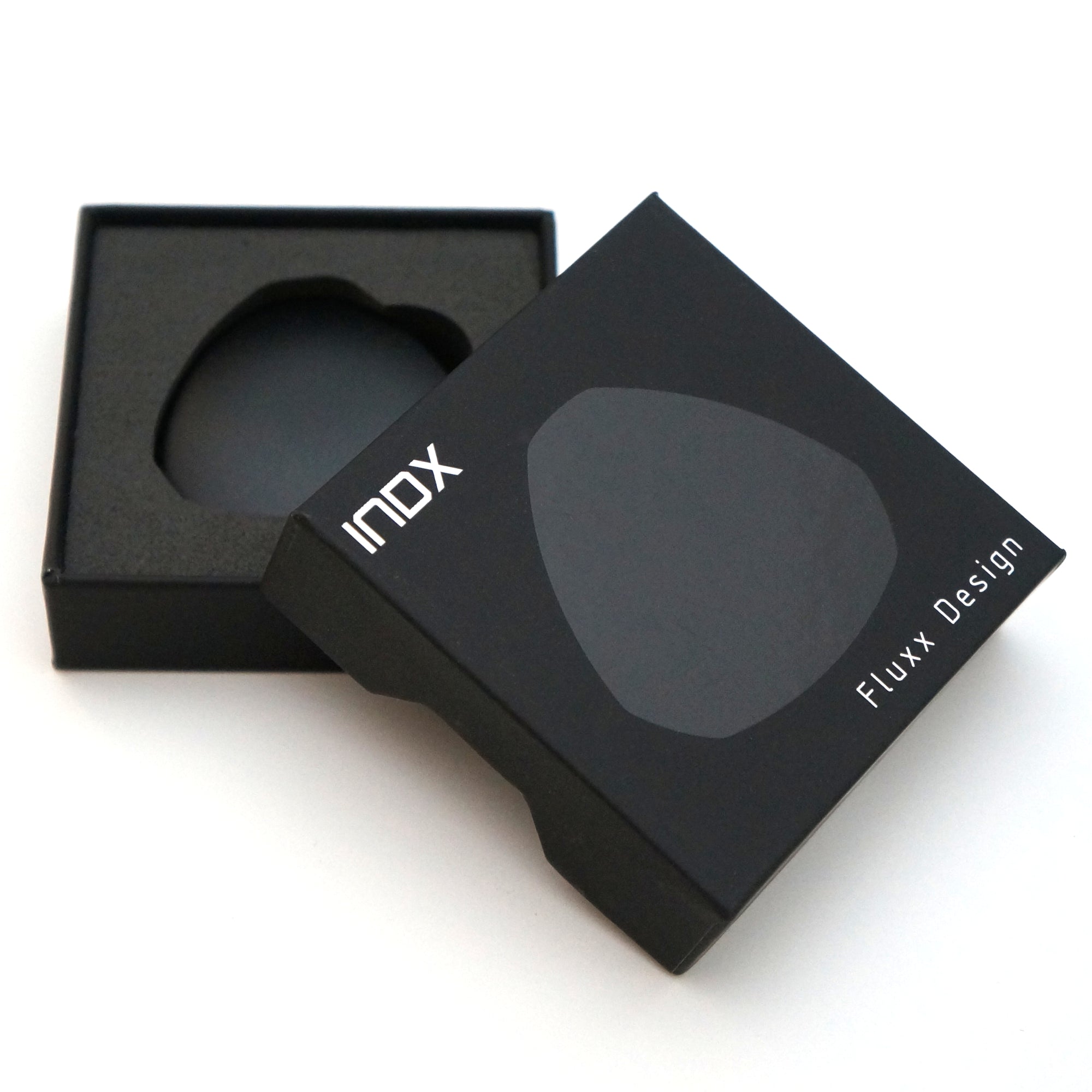 INDX affordable silent satisfying magnetic haptic desk toy - textured black aluminum