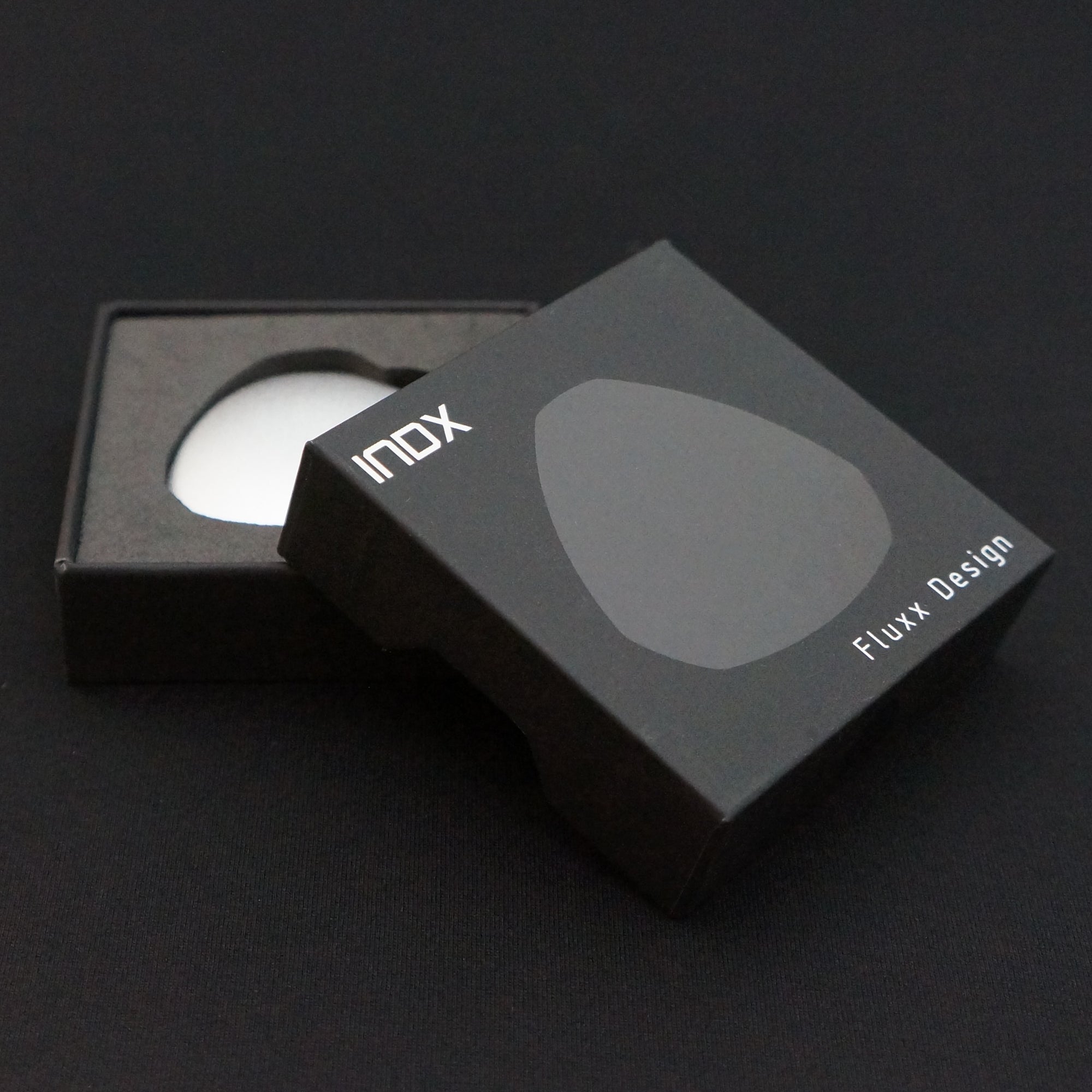 INDX silent satisfying magnetic haptic desk toy - textured stainless steel
