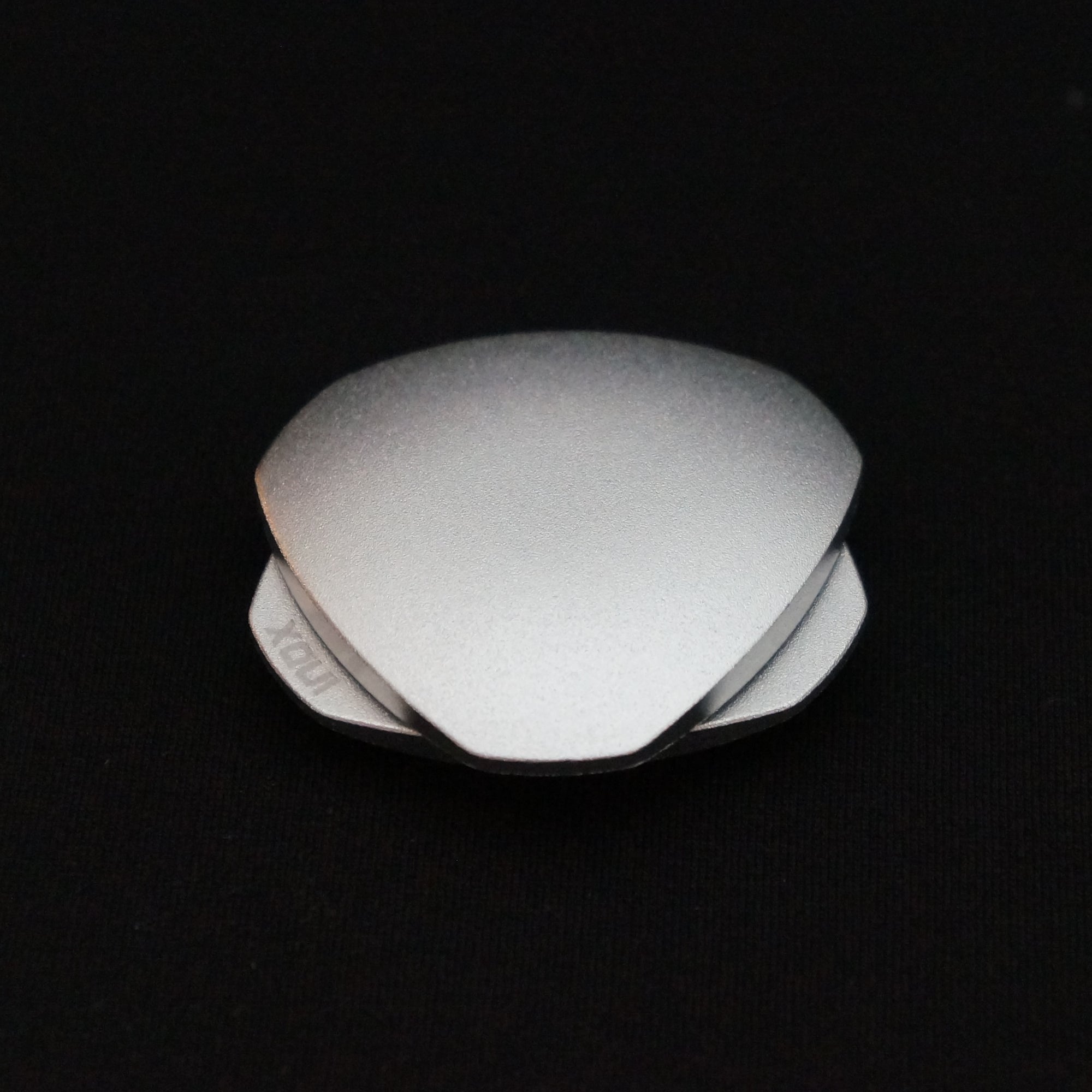 INDX affordable silent satisfying magnetic haptic desk toy - textured aluminum