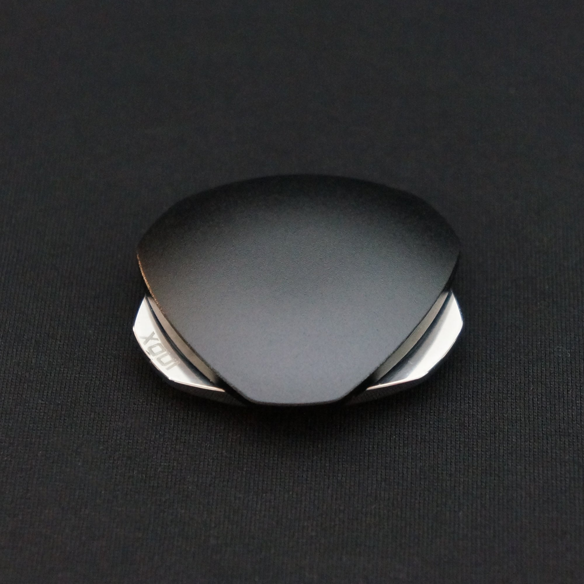 INDX Silent satisfying magnetic haptic desk toy - mirror polish stainless steel and black anodized aluminum