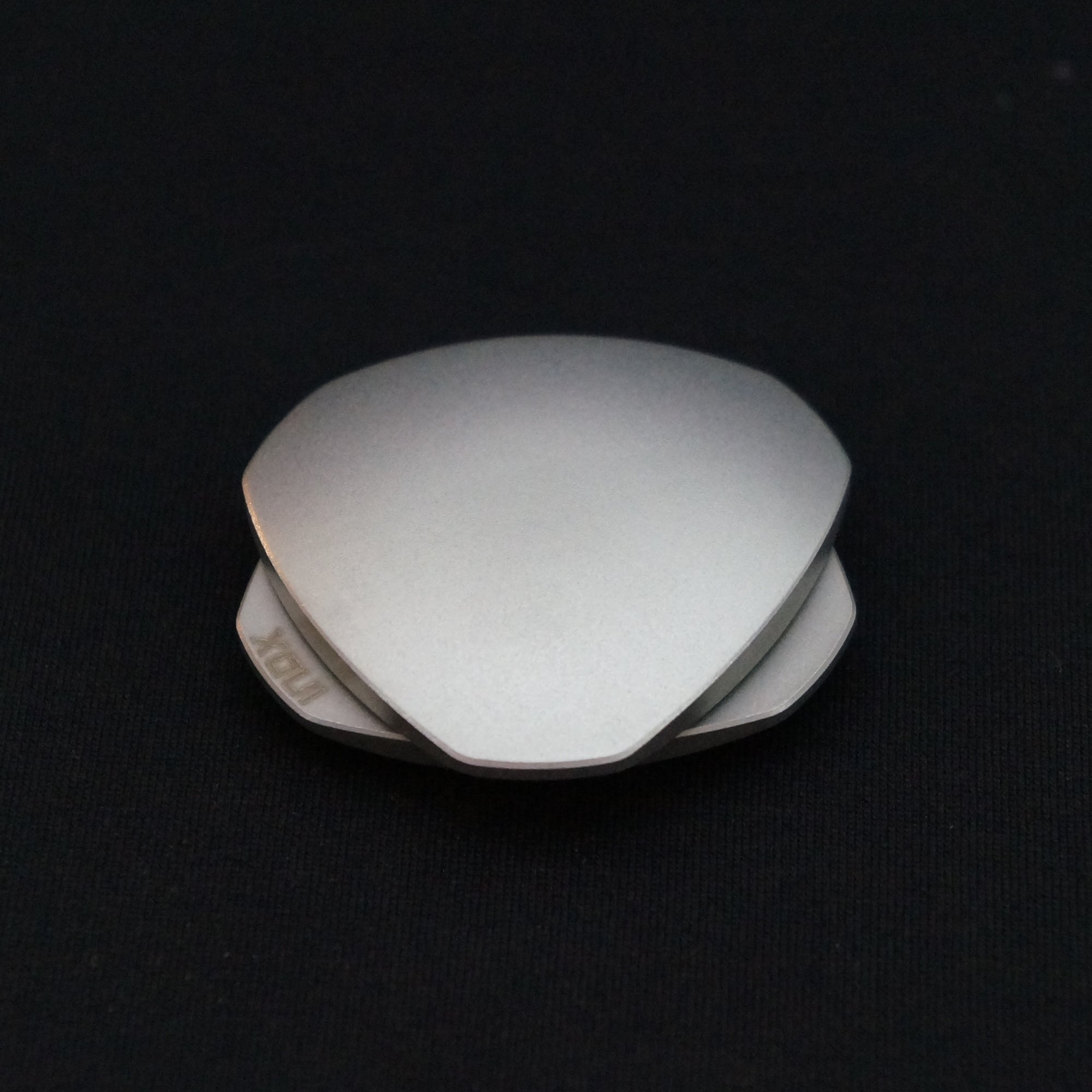 INDX silent satisfying magnetic haptic desk toy - textured stainless steel