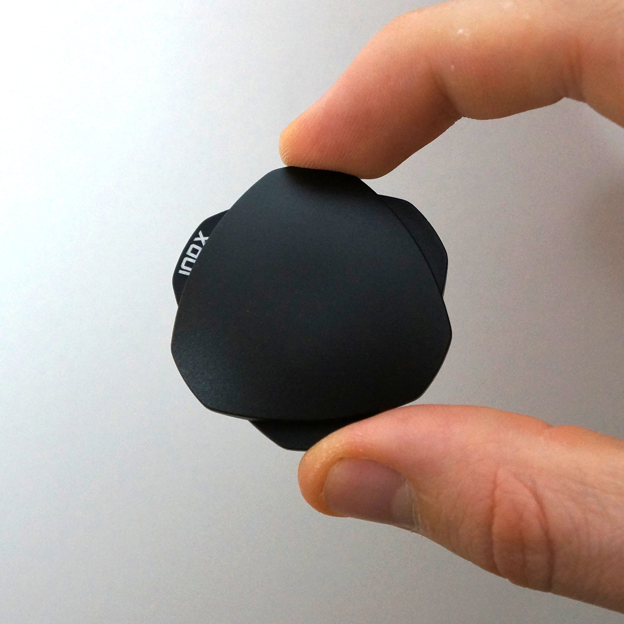 INDX affordable silent satisfying magnetic haptic desk toy - textured black aluminum