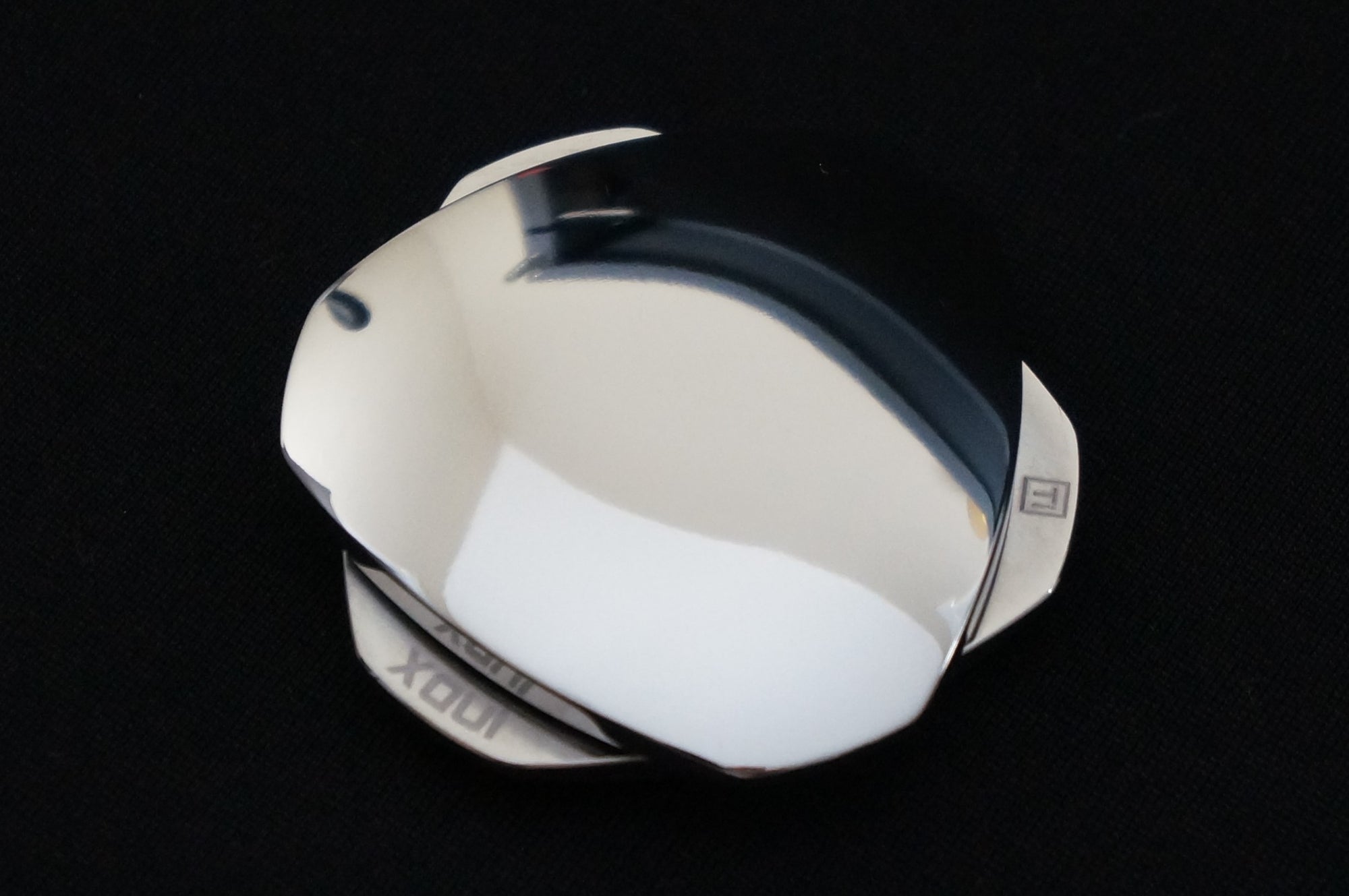 INDX premium silent satisfying magnetic haptic desk toy - mirror polished titanium